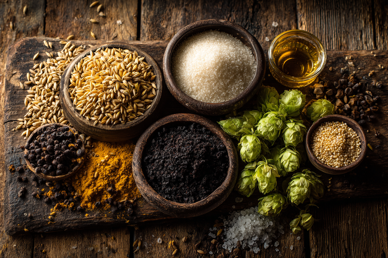 Wee Heavy Beer Brewing Ingredients